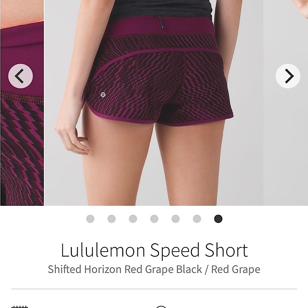 lululemon athletica Purple Athletic Shorts Lightweight Stretchy